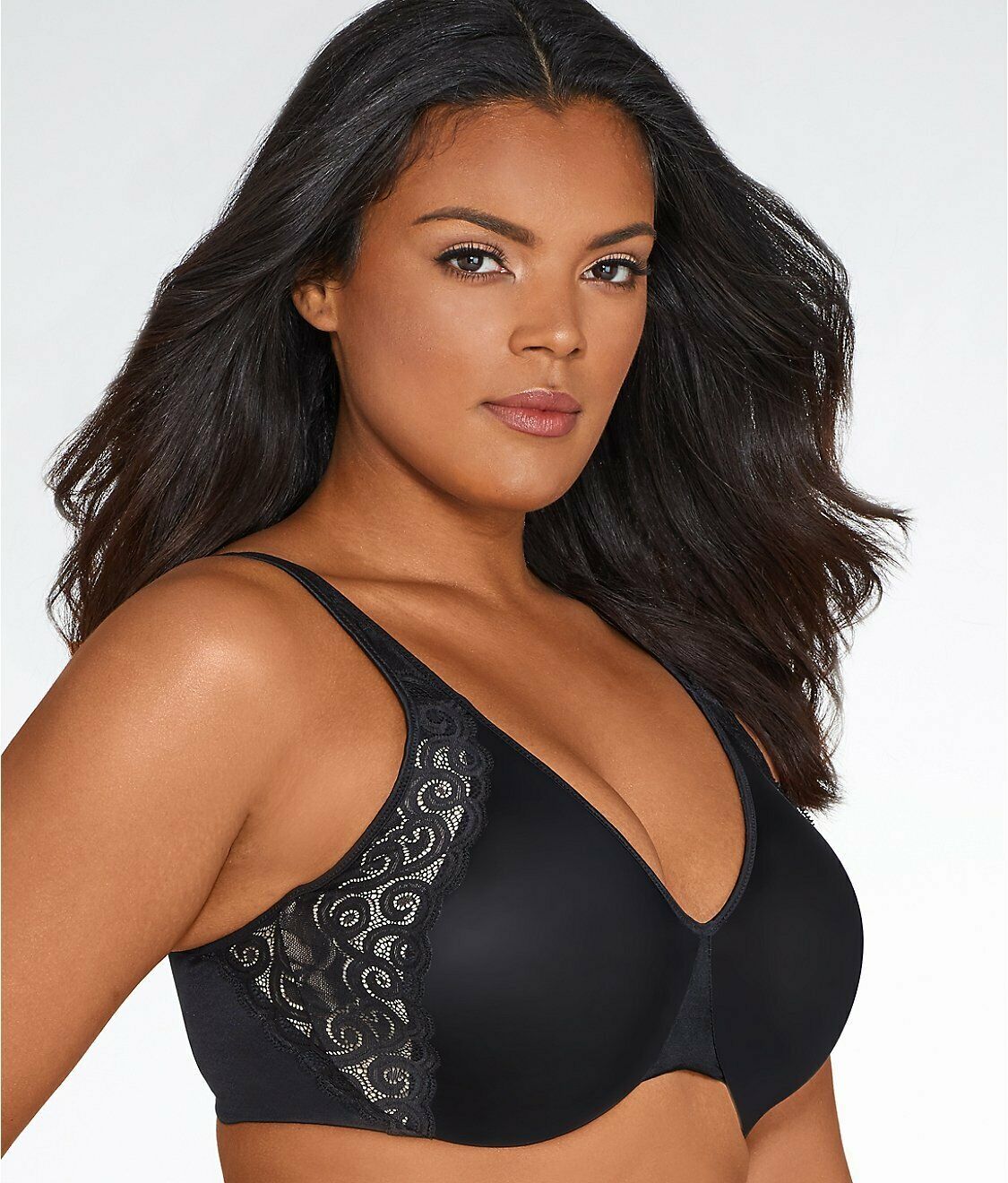BALI Black Side Support and Smoothing Minimizer Bra, US 44G, UK 44F