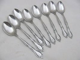 Rogers Co. Korea Stanley Roberts Auberge Stainless Flatware 8 Teaspoons - $11.52