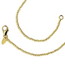 18K YELLOW GOLD CHAIN FINELY WORKED SPHERES 1.5 MM DIAMOND CUT BALLS, 20", 50 CM image 1
