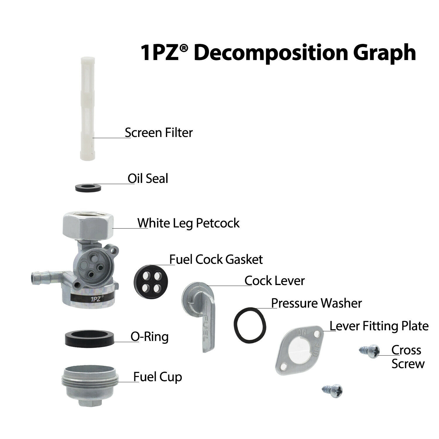2.5KW 6KW Gasoline Generator Gas Tank Fuel Switch Valve Pump Petcock