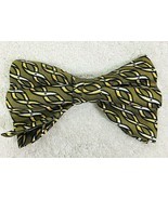 Vintage Men&#39;s Bow Tie Army Green &amp; Gold Twist 5  x 3 1/2 Inch Royal Rust - $14.36