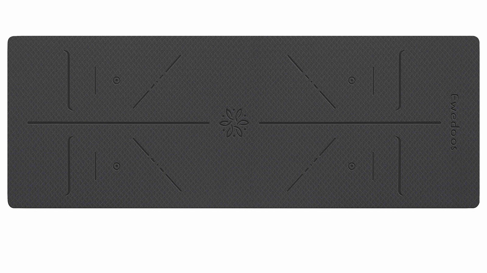 Ewedoos Eco Friendly Yoga Mat with Alignment Lines, TPE Yoga Mat Non