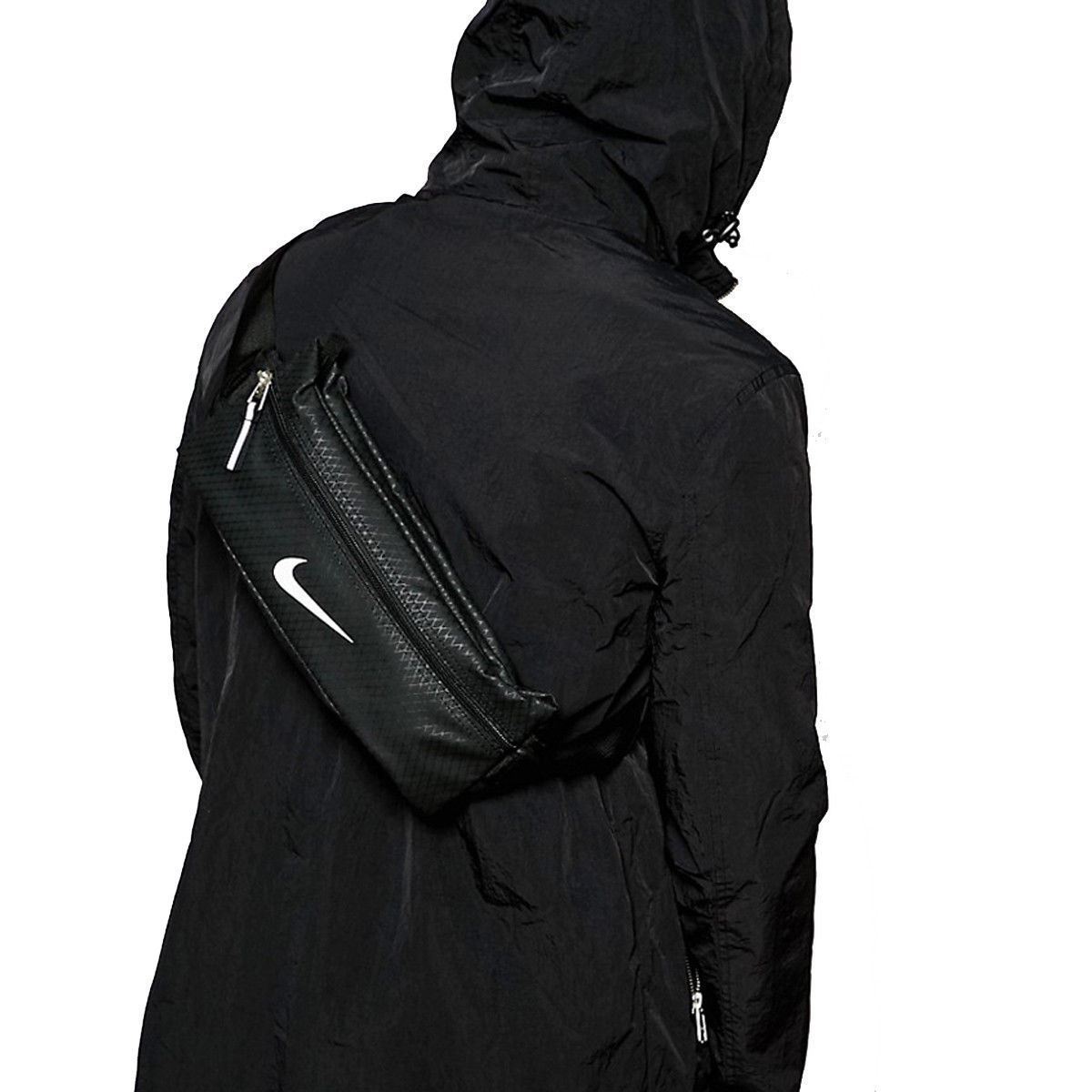 Nike Waistpack Run Belt Travel Bum Fanny Waist Bag Sack Cross Shoulder Bag Black - Bags & Backpacks