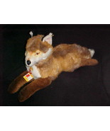 28" Steiff  Molly Fuzzy Fox Plush Stuffed Toy With Tags Number 0347/55 - $197.99