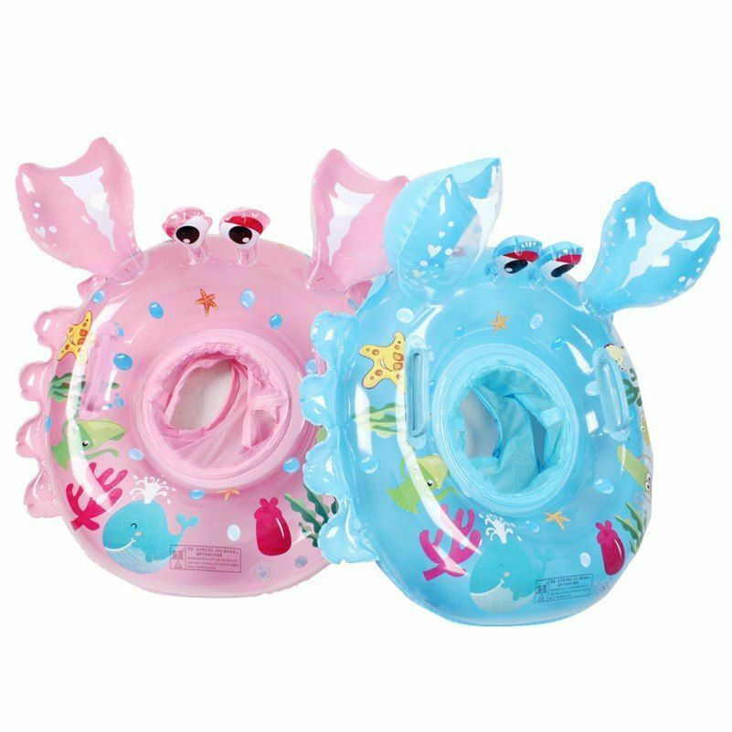 Baby Swimming Rings Inflatable Floating Seats Tube Raft Crab Patterns Water Toys