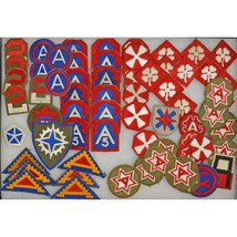 WWII US Army Army Corps 1st - 9th Embroidered Patch Vintage 66 Piece Lot - $108.90