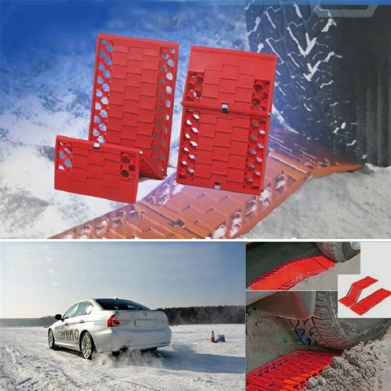 Car Trucks Snow Anti-skid Plat For Wheels Foldable Mud Tires Roadway Protec 2pcs