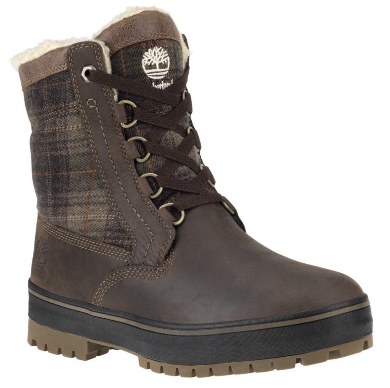 TIMBERLAND MEN'S *SPRUCE MOUNTAIN* WATERPROOF MID BOOTS WHEAT/PLAID ...