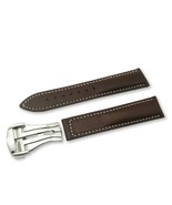 Brown/White Leather Watch Strap Band for Omega Seamaster Clasp 18 19 20 21 22mm - $37.26 - $51.29