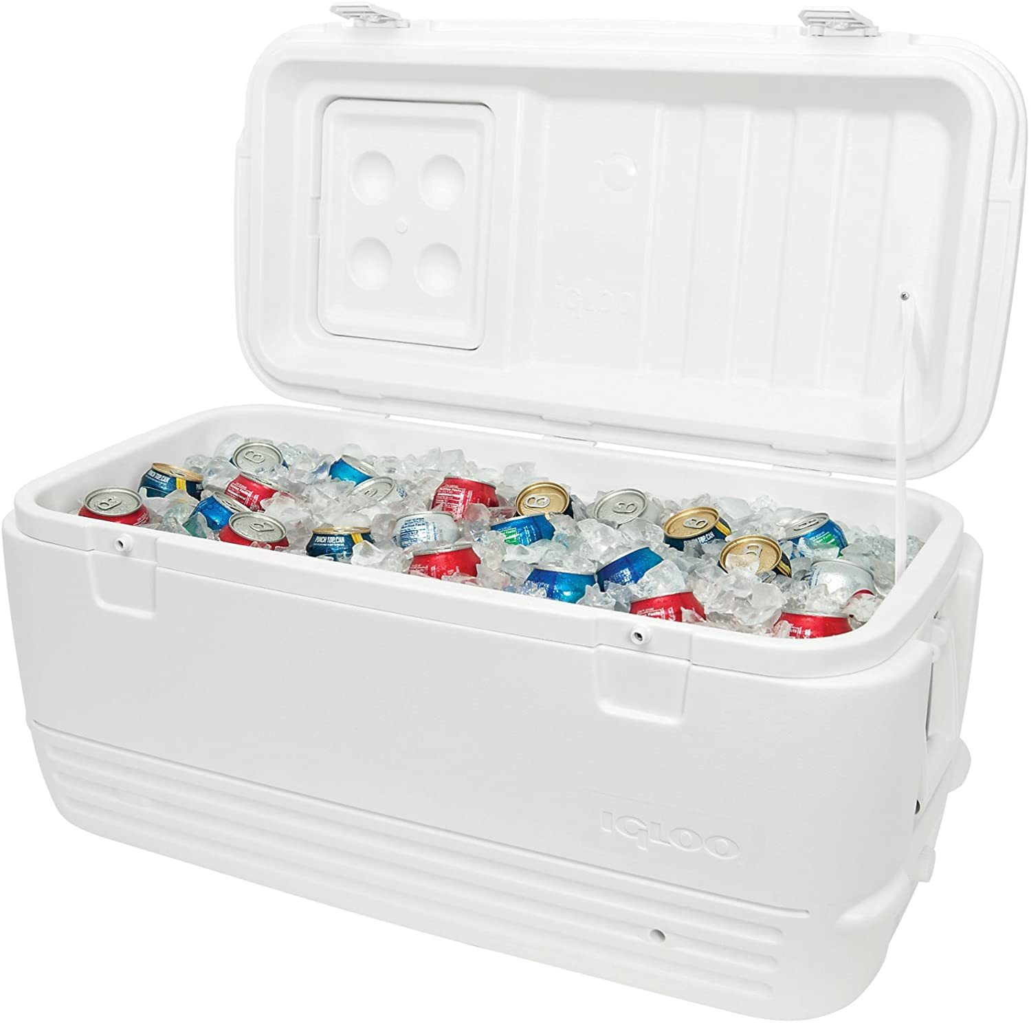 Large Heavy-Duty Cooler Camping Travel Ice Box White - Coolers & Ice Chests