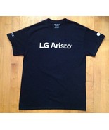LG Aristo Metro PCS Men&#39;s Black Graphic T-shirt Size Medium - $15.83