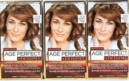 3 Boxes L'Oreal Paris Age Perfect By Excellence 5 CB Medium Soft Chestnut Brown
