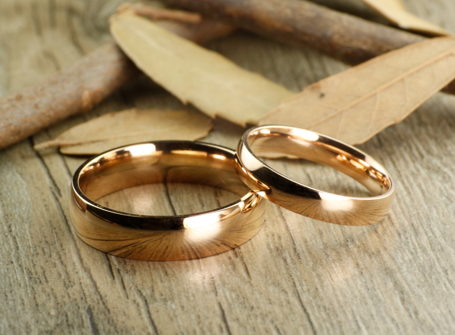 His and Her  Promise Rings  Rose Gold  Wedding  Anniversary 