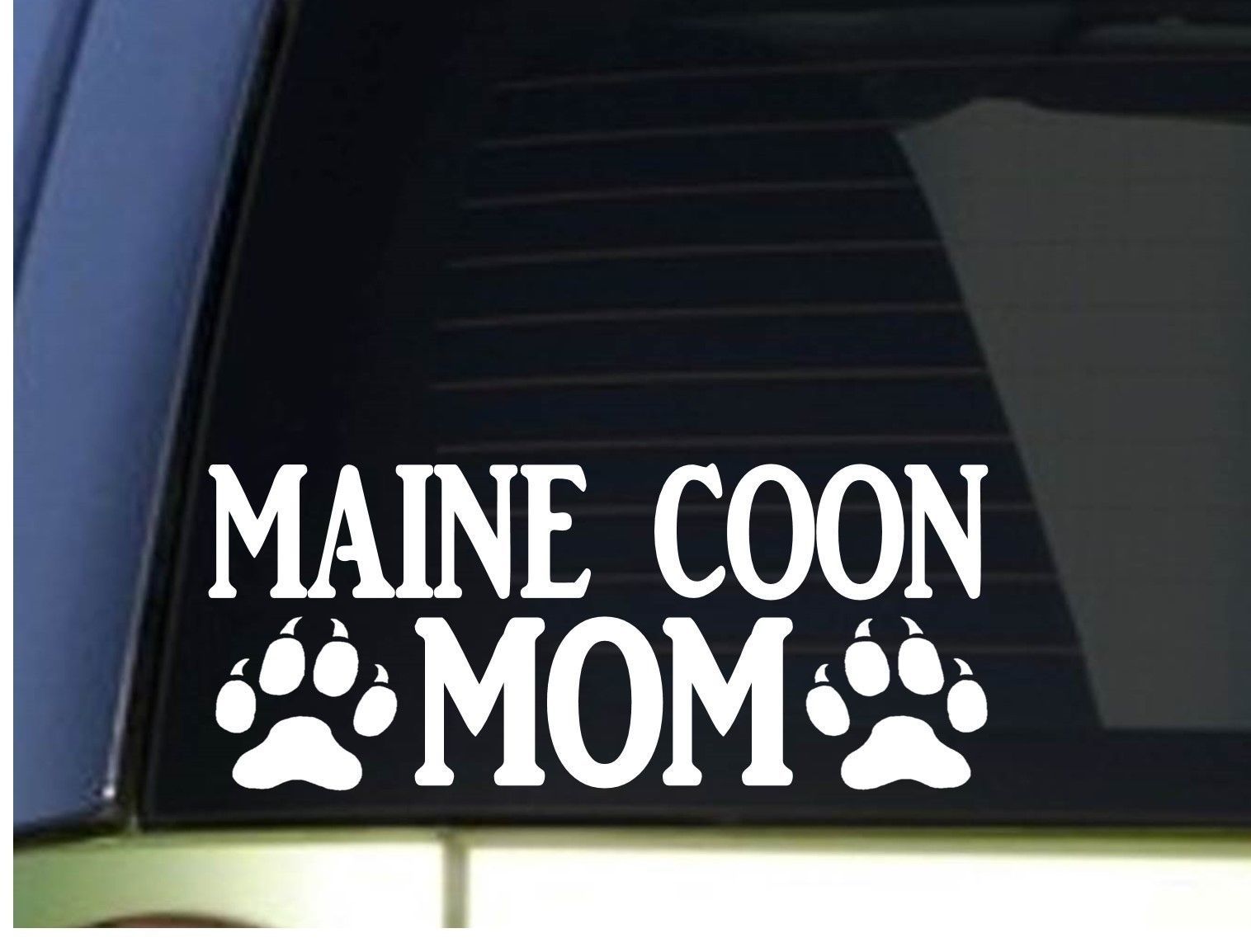 Maine Coon Mom sticker *H285* 8.5 inch wide vinyl cat kitten litter box