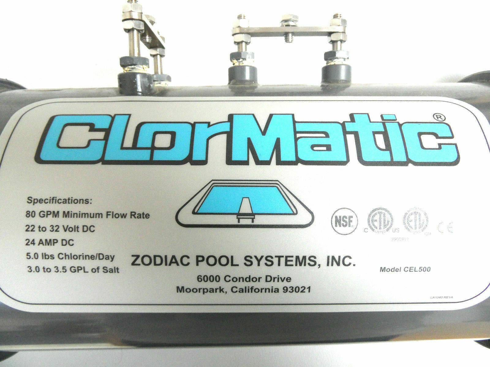 Zodiac ECR500 Cell Replacement for AquaPure COM25 Salt Water Chlorine