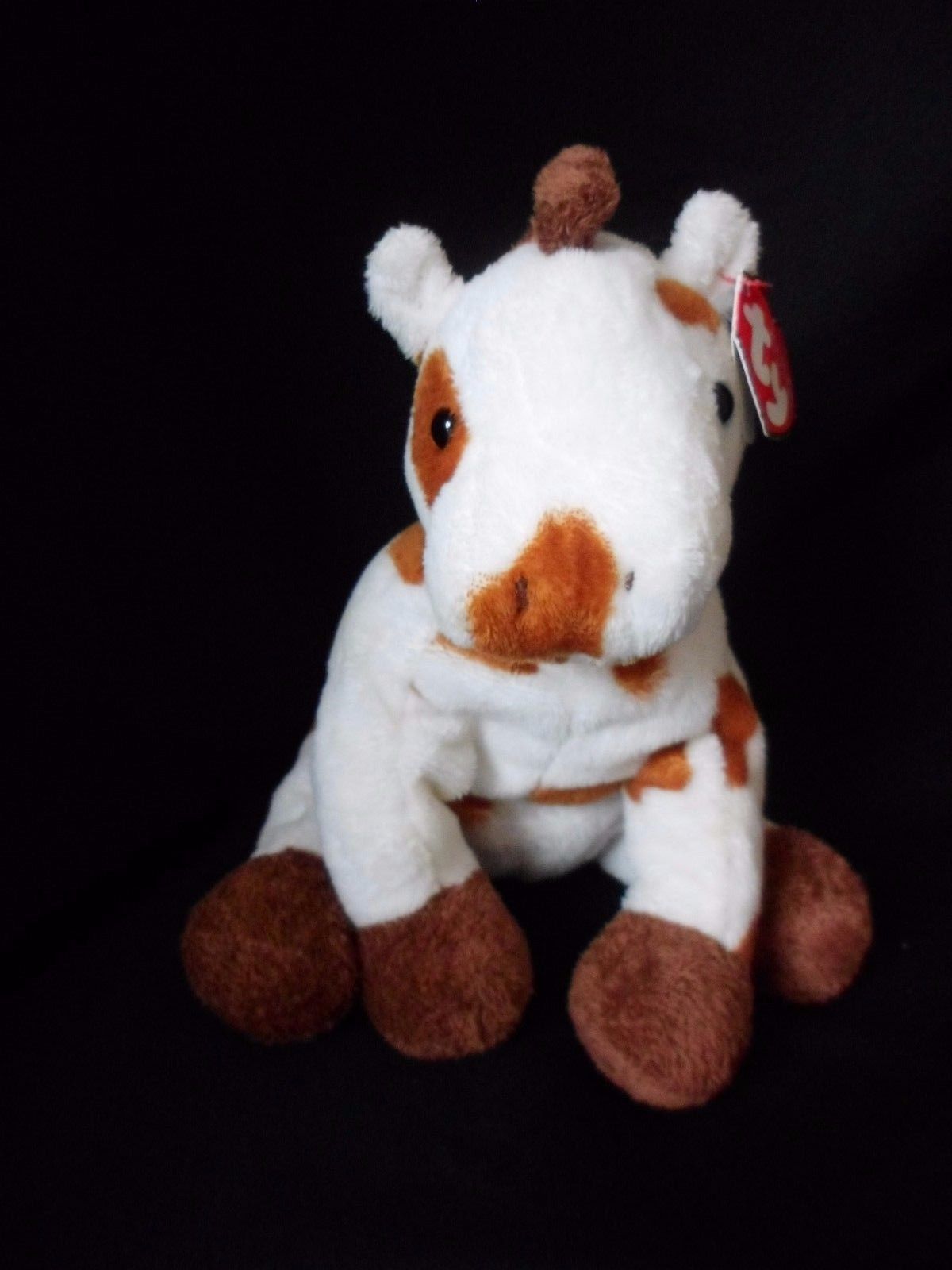 Ty Pluffies Plush GALLOPS Pony HORSE Brown White Beanie Baby Stuffed ...