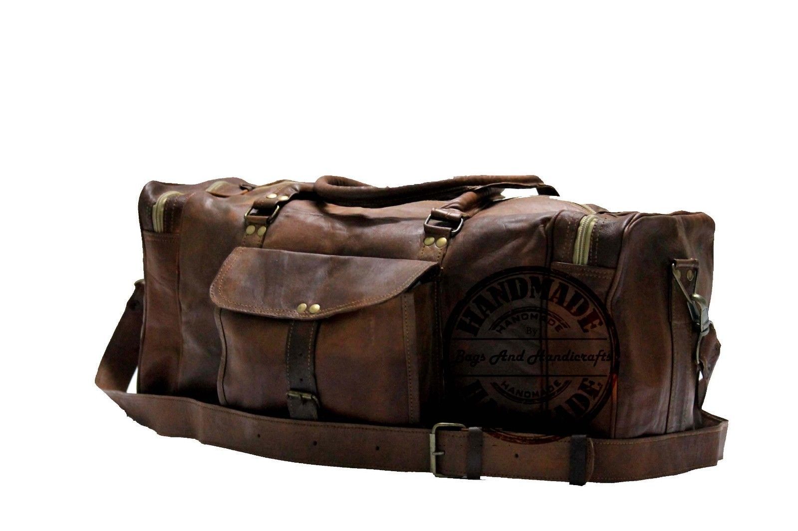 Mens Large Genuine Leather Duffle Gym Travel Bags Luggage Handbag Shoulder best - Backpacks ...