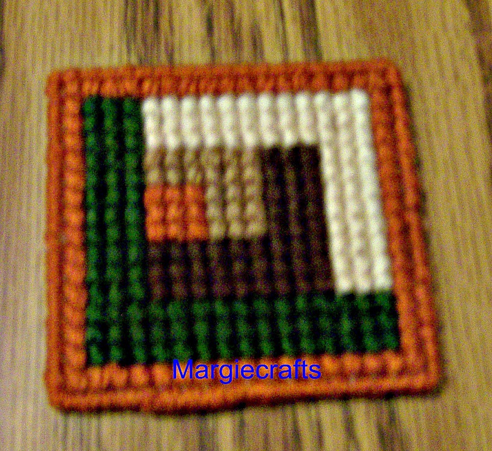 Fall Coasters, Plastic Canvas, Handmade, Cross Stitch, Square Coasters