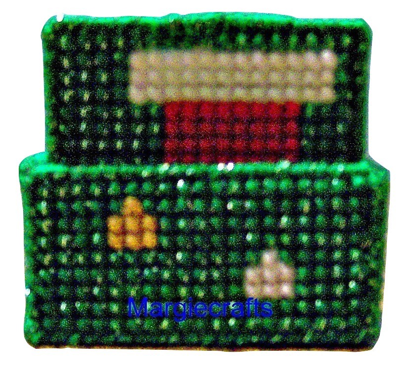 Holiday Coasters, Plastic Canvas, Handmade, Cross Stitch, Square