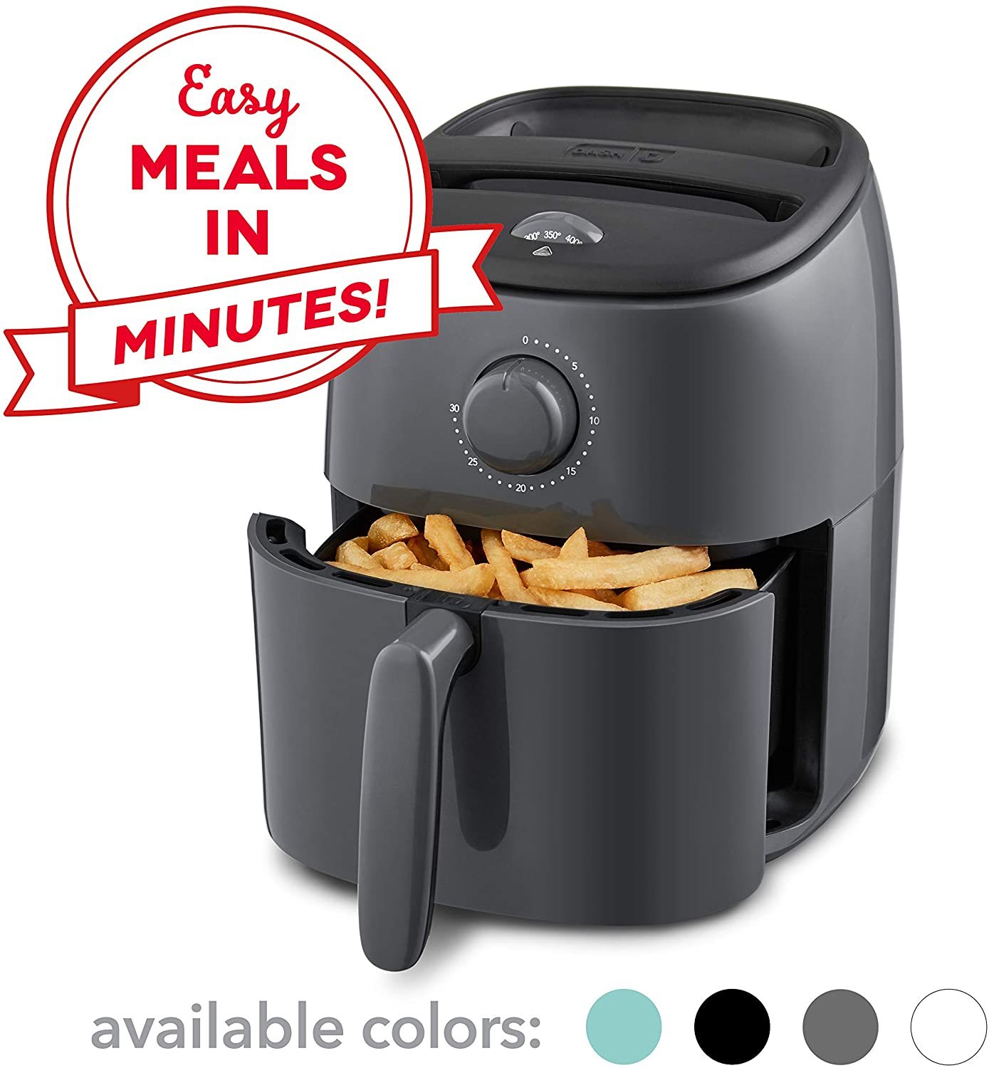 2.6 Qt Air Fryer 1000 watts, Oven Cooker W/ Temperature Control, Recipe Guide Fryers