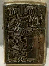{VINTAGE} Zippo Gold Plated Lighter Engraved with the word &quot;Rich&quot; Date C... - $60.76