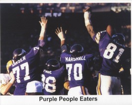 Purple People Eaters 8X10 Photo Minnesota Vikings Picture Game Action - $4.94