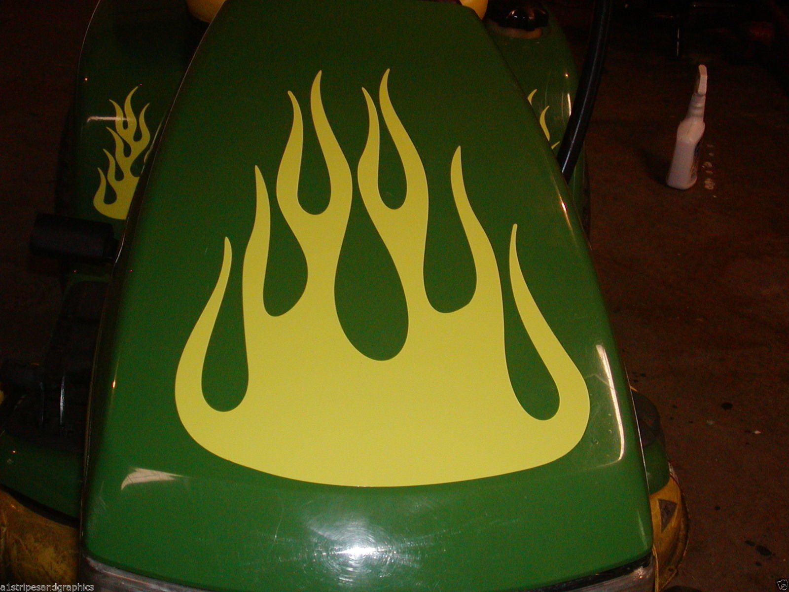 Lawn Tractor 1 Flame Flames Decal Decals FIT John Deere Cub Cadet Toro