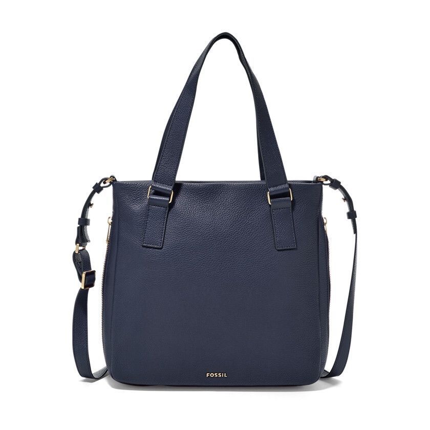 fossil navy handbag