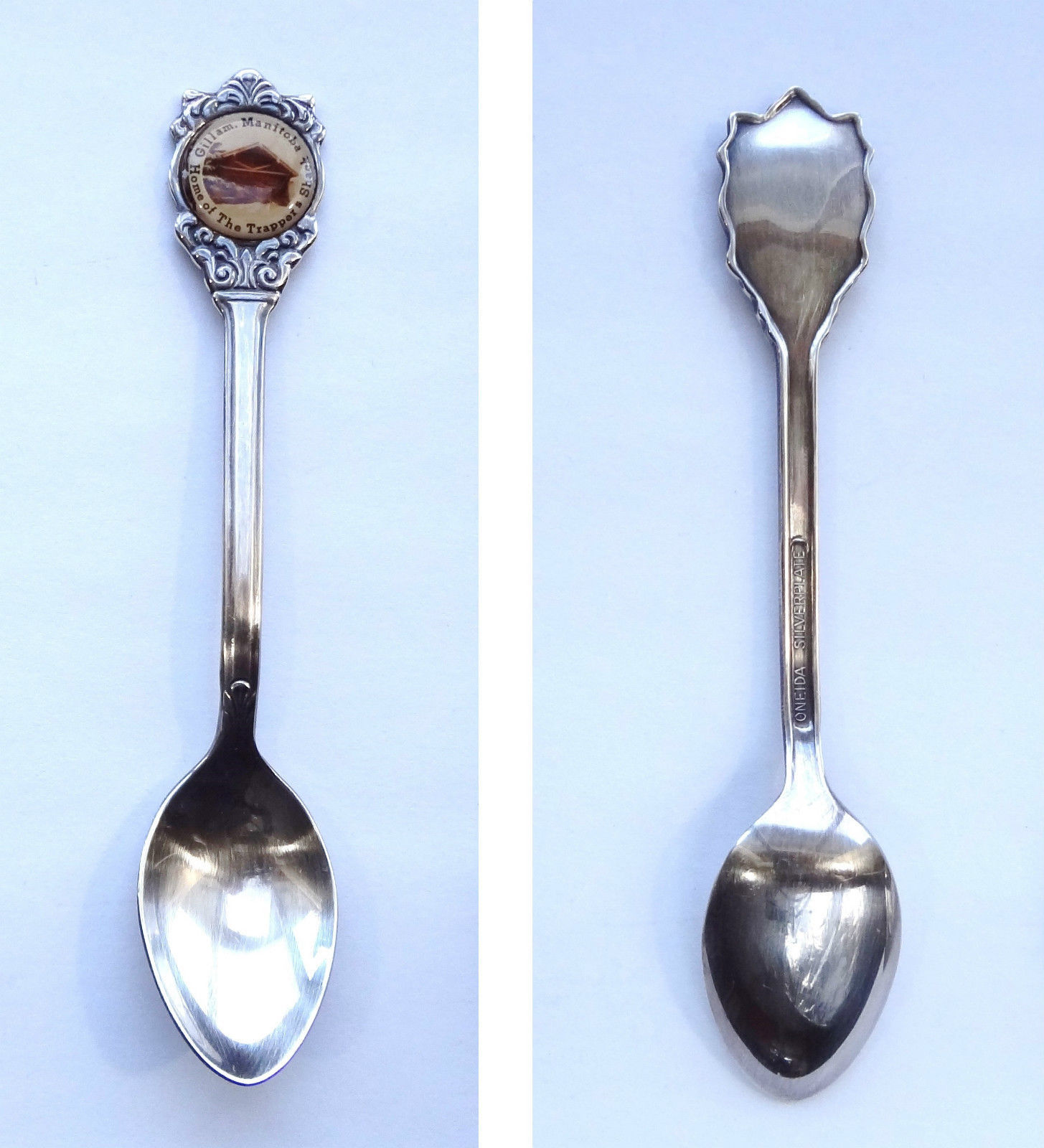 Collector Souvenir Spoon Canada Manitoba Gillam Home of the Trapper's
