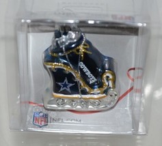 Boelter Topperscot Blown Glass Dallas Cowboys Sleigh Ornament NFL Licensed image 2