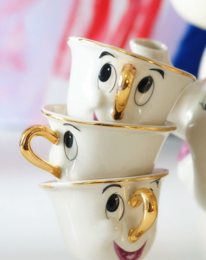 beauty and the beast tea pot and cup