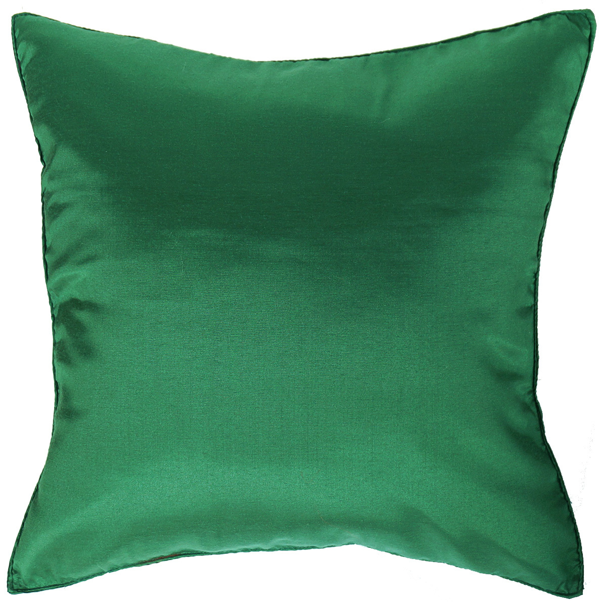 2 CHRISTMAS GREEN Silk THROW Decorative PILLOW COVERS for