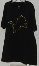 NFL Licensed Detroit Lions Youth Medium Black Gold Tee Shirt image 1