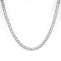 Mens 14K White Gold Cuban/Curb Solid Chain 20&quot; Inches 24.8 Grams - $1,969.11