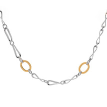 5.00mm 14K Two Tone Gold Italian Link Chain Necklace - $1,147.41