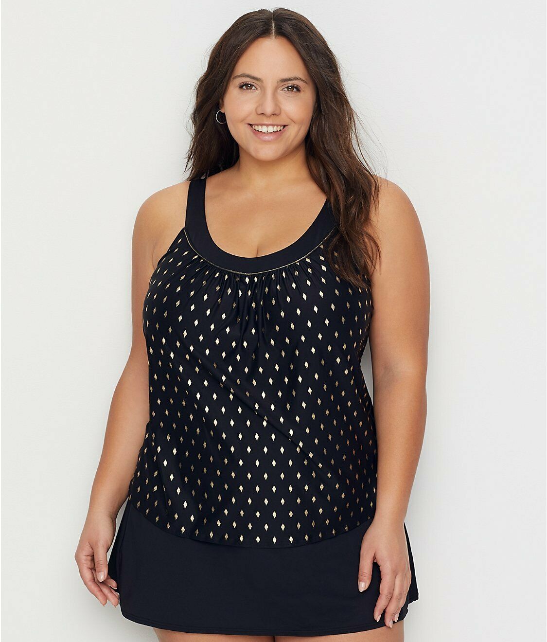 Coco Reef CASTAWAY BLACK Serengeti Plus Size Tankini Top, US UK 44DD/E