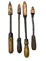 Lot 4 Vintage Copper Head Soldering Irons Tool Wood Handle - $95.00