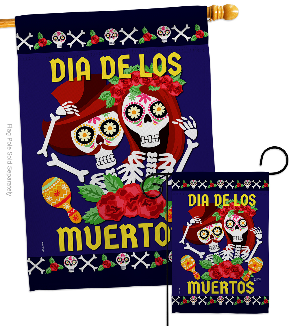 Dia De Los Muertos Pair - Impressions Decorative Flags Set S137246-BO ...