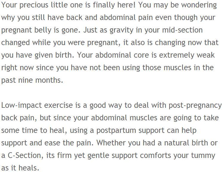 Postpartum Support Orthotics, Braces & Sleeves