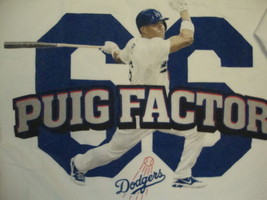 MLB Los Angeles Dodgers Major League Baseball Yasiel Puig Fan White T Sh... - $12.86
