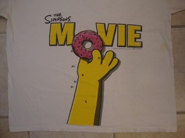 The Simpsons Movie Sprinkles Donut Homer Simpson Iconic Picture White T ... - $14.84