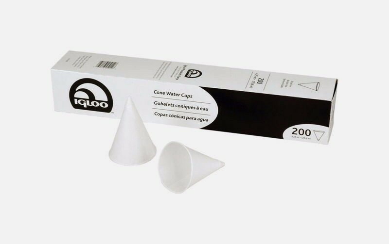 IGLOO White Paper Cups Water Cone Cup Dispenser Refill 200 Ct 4.25 oz 25010 NEW!