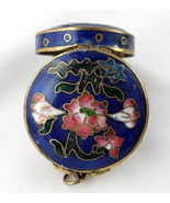 Cloisonne Hinged Enamel Floral Trinket Box - $5.00
