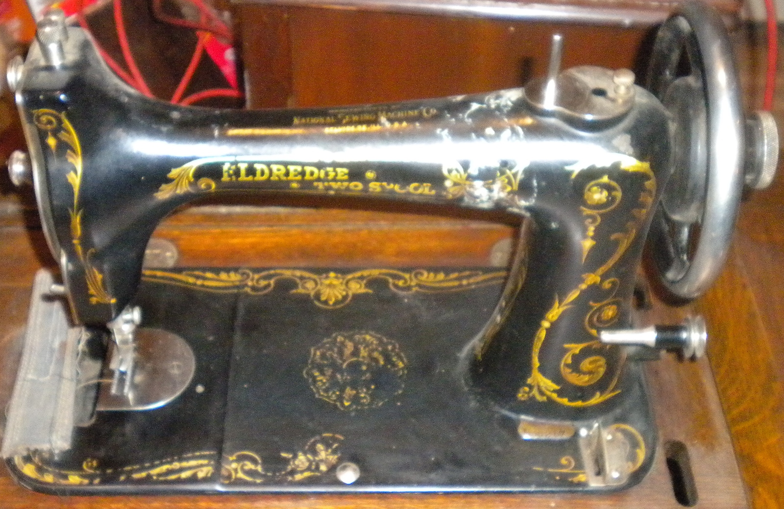 National Sewing Machine Eldredge 2 Spool Hand Wheel Loose Pulley Parts