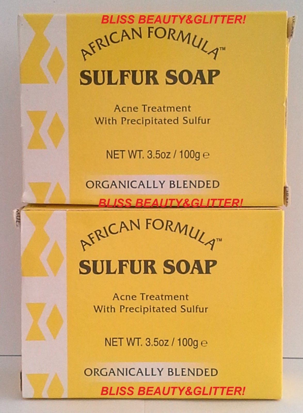 African Formula 2PCS Sulfur Soap Acne Treatment With Precipitated