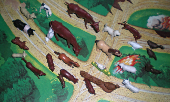 o scale farm animals