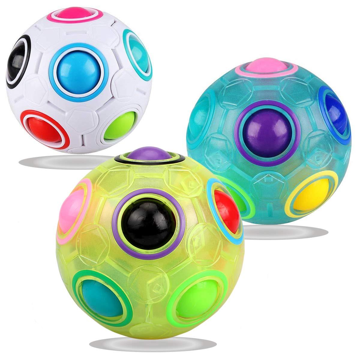 Dreampark Rainbow Puzzle Ball, [3 Pack] Rainbow Magic Ball Puzzle ...