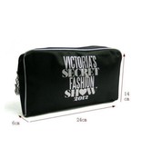 Victoria&#39;s Secret Fashion Show 2012 Black &amp; Silver Big Makeup Bag, Cosme... - $14.99