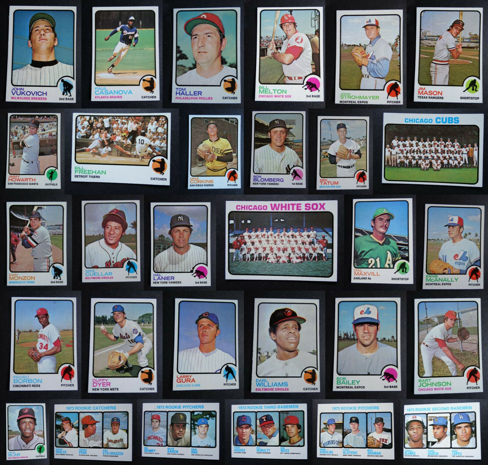 1973 Topps Oakland Athletics Team Set