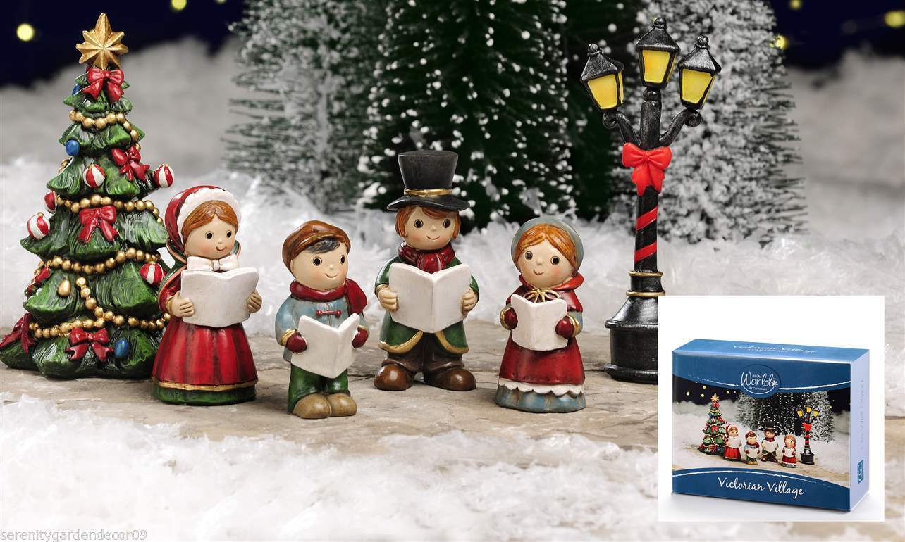 Mini Christmas Victorian Village 6 Pieces - Mini World by Giftcraft - Figurines